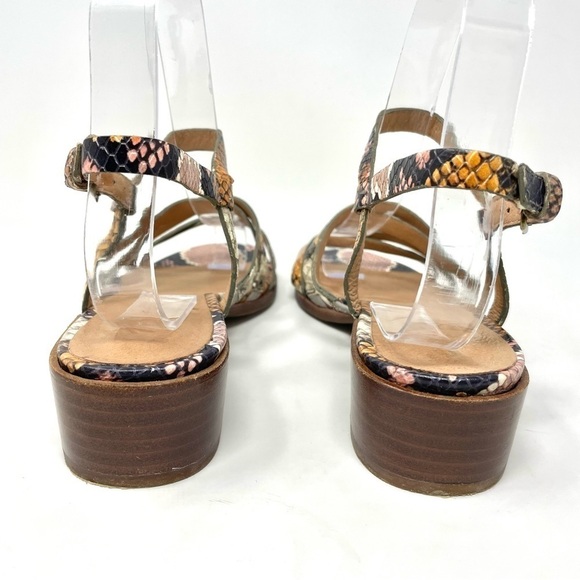 Madewell Lori Snake Embossed Leather Sandals Size 7 - Picture 6 of 12
